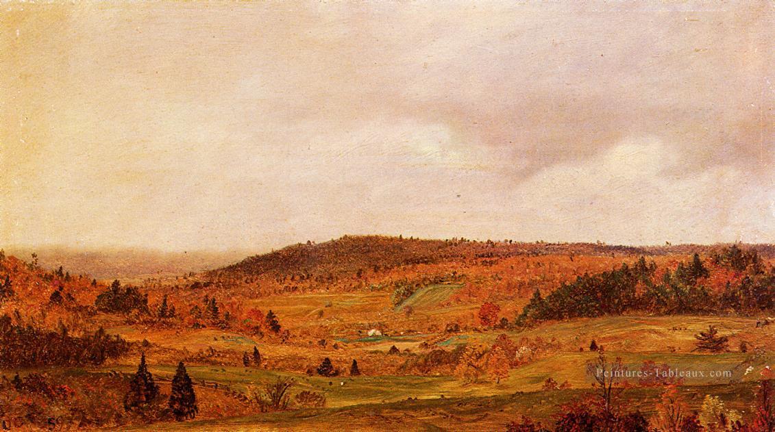 Douche automnale paysage Fleuve Hudson Frederic Edwin Church Peintures à l'huile